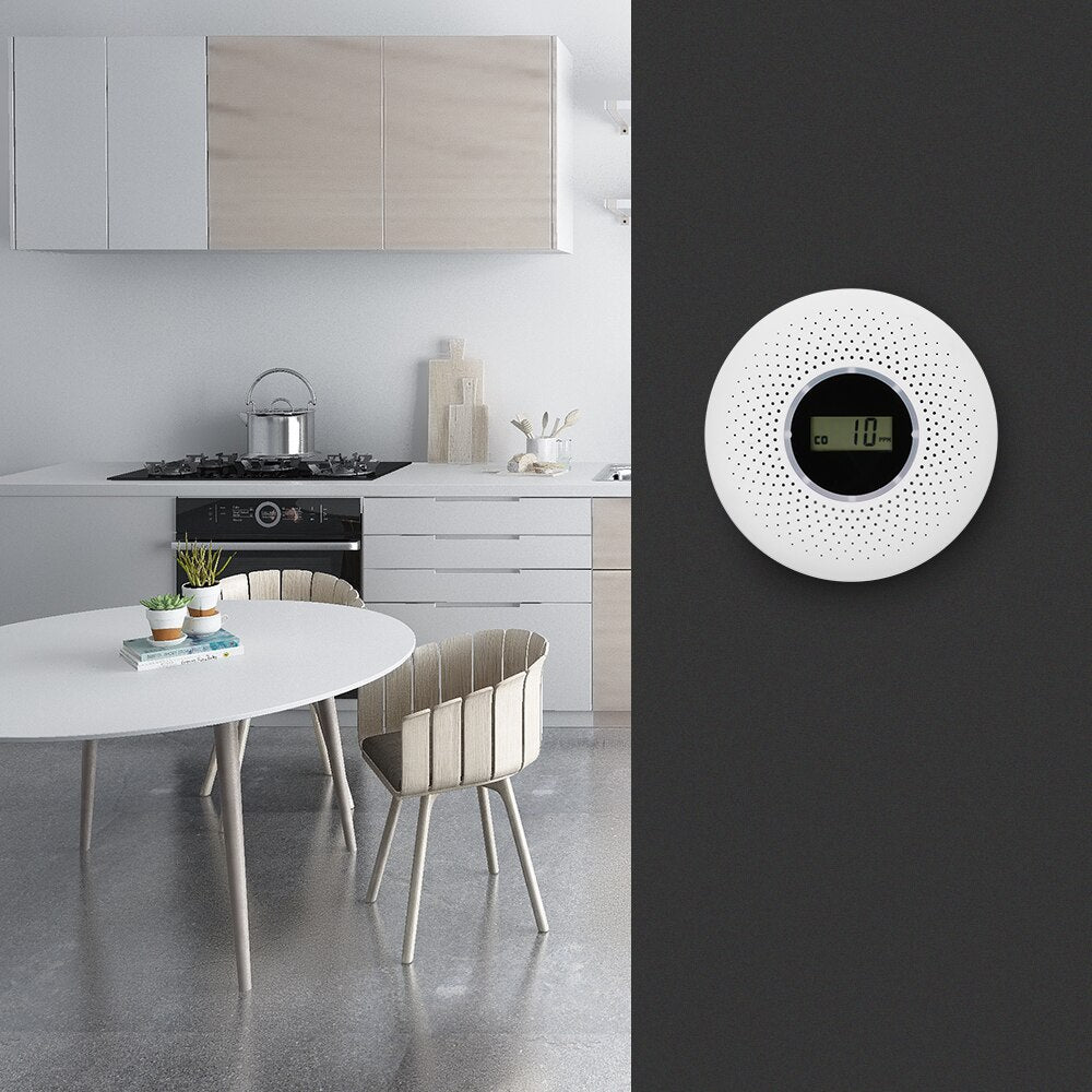 Oak & Coral | 2-in-1 Carbon Monoxide & Smoke Detector with Display