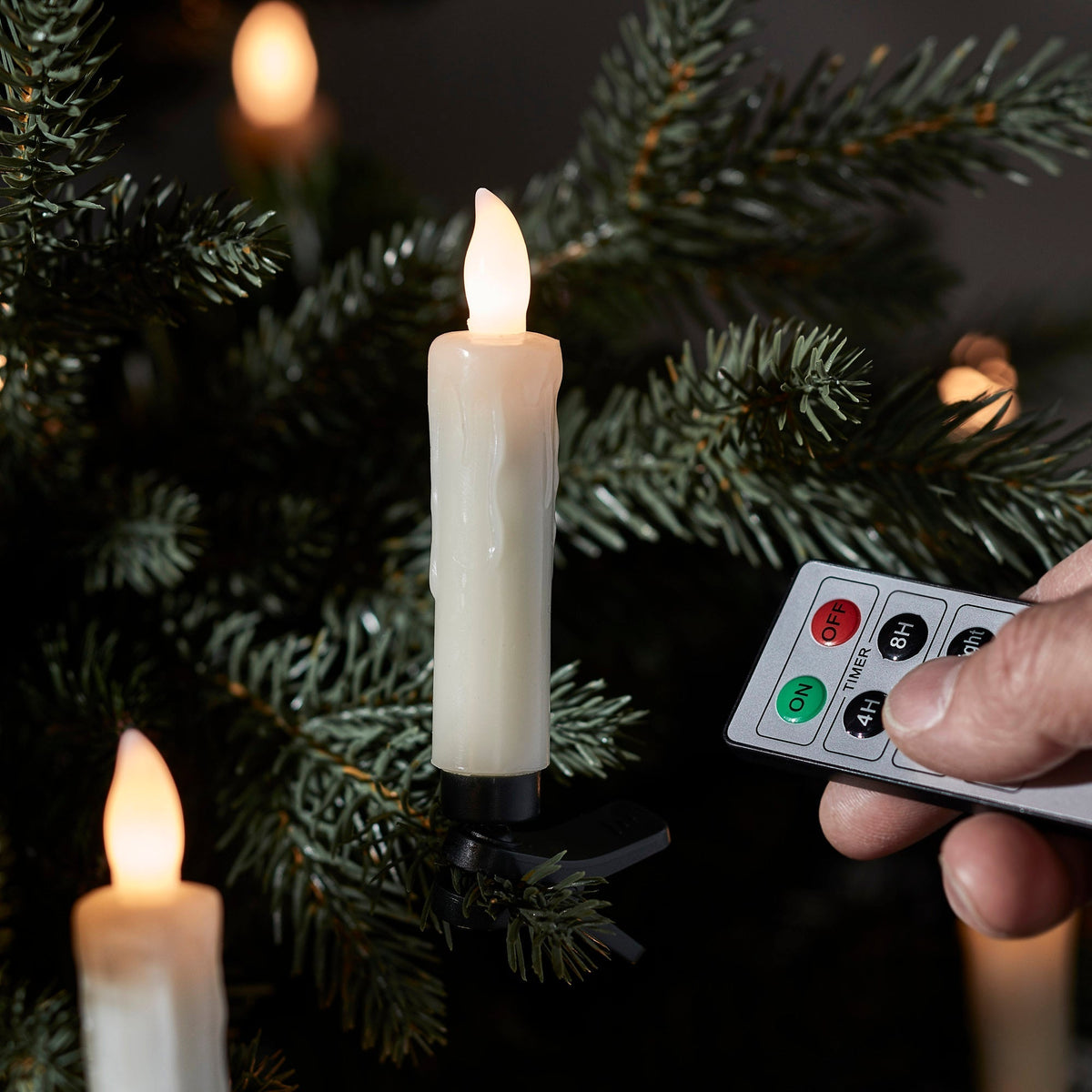 Oak & Coral | 20 LED Wireless Christmas Tree Candles
