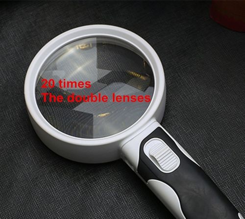 Oak & Coral | 20X optical magnifying glass with LED light