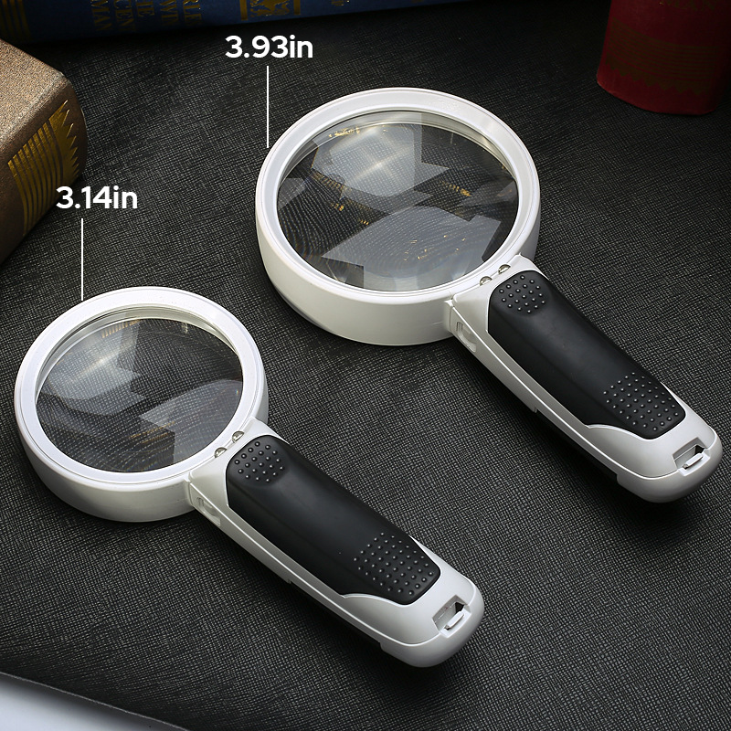 Oak & Coral | 20X optical magnifying glass with LED light