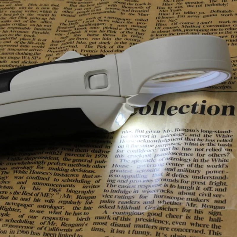 Oak & Coral | 20X optical magnifying glass with LED light