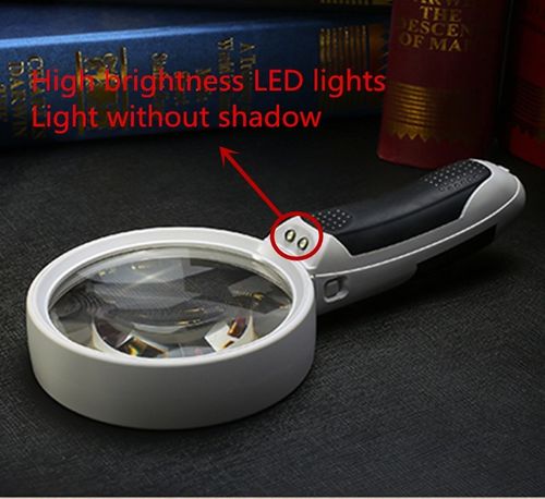 Oak & Coral | 20X optical magnifying glass with LED light