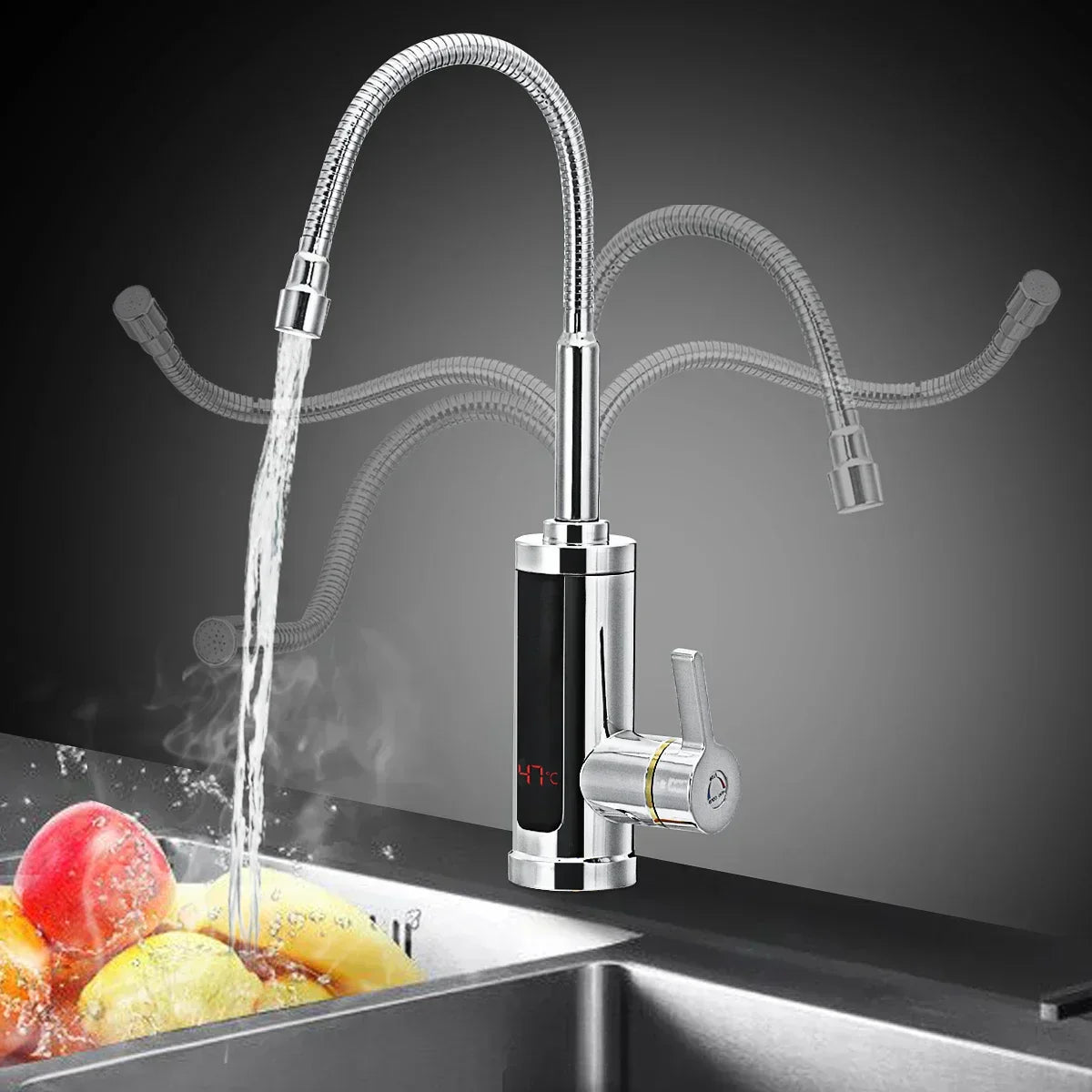Oak & Coral | 3000W Electric Kitchen Faucet with Instant Hot Water - FlowHeat