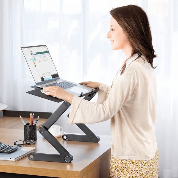 Oak & Coral | 360° Ergonomic Laptop Stand - FlexStand