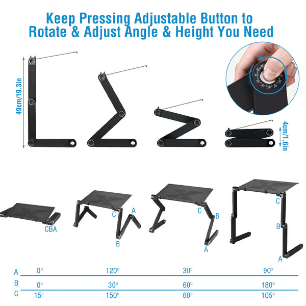 Oak & Coral | 360° Ergonomic Laptop Stand - FlexStand
