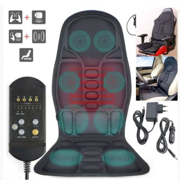 Oak & Coral | 8 Mode Massage Chair Pad With Heated Back Neck Cushion