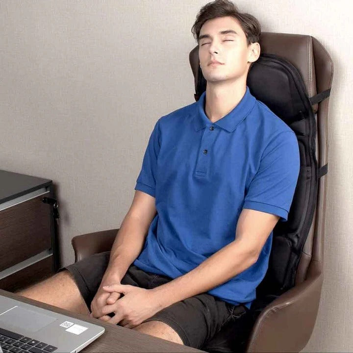 Oak & Coral | 8 Mode Massage Chair Pad With Heated Back Neck Cushion