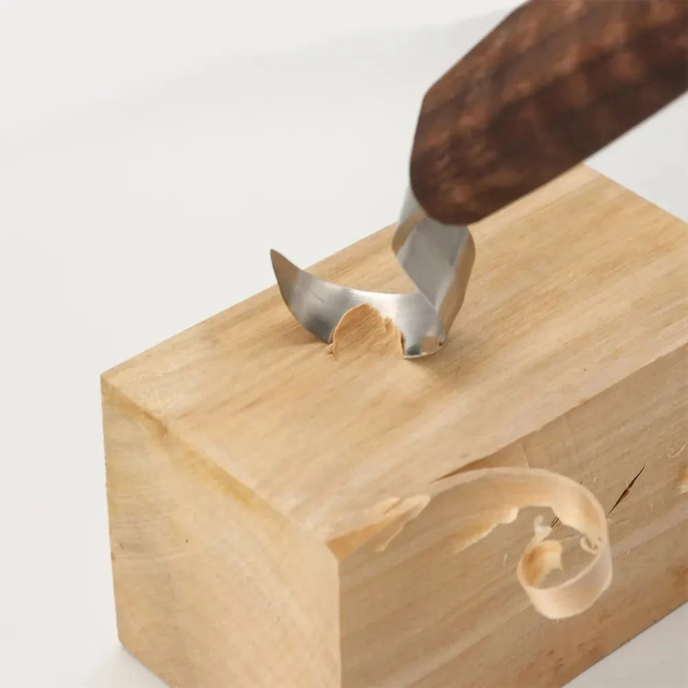 Oak & Coral | 8-Piece Wood Carving Set: Hand Carving Knife Set with Needle Files - Wood Spoon Carving Set for Beginners