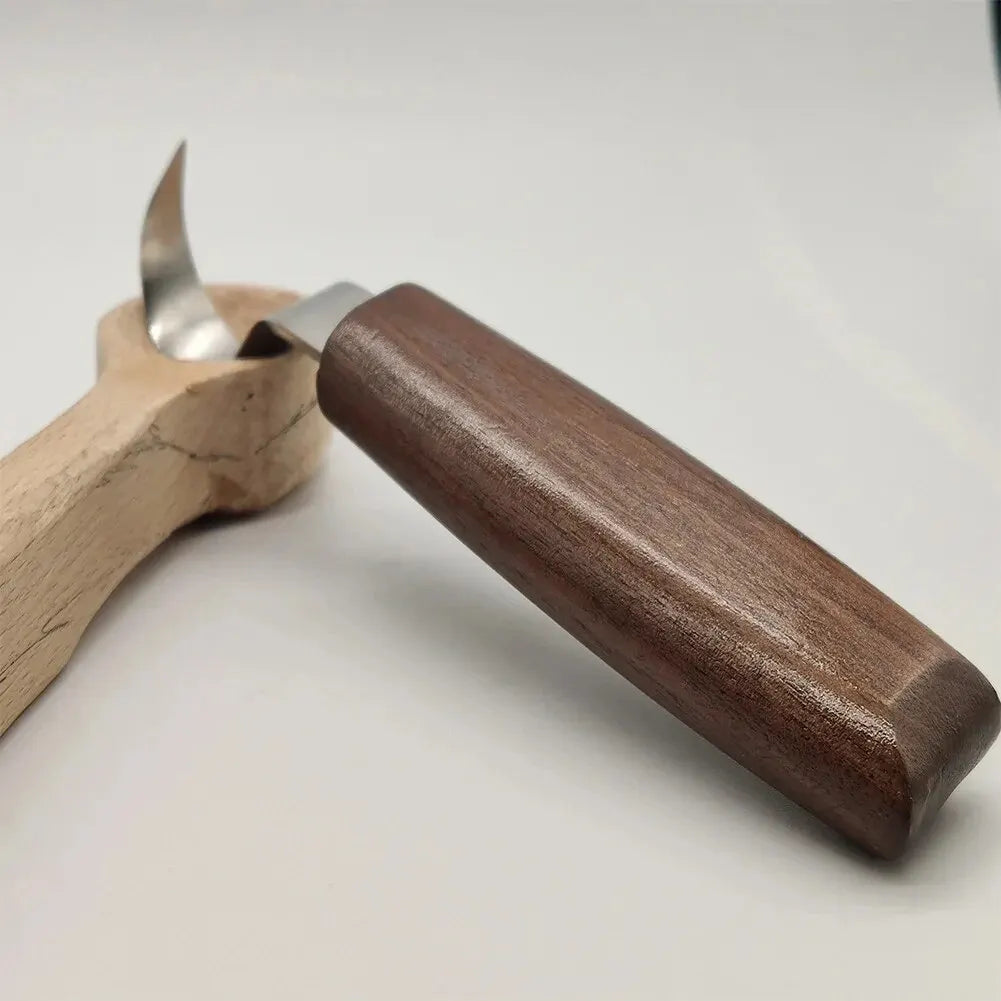 Oak & Coral | 8-Piece Wood Carving Set: Hand Carving Knife Set with Needle Files - Wood Spoon Carving Set for Beginners