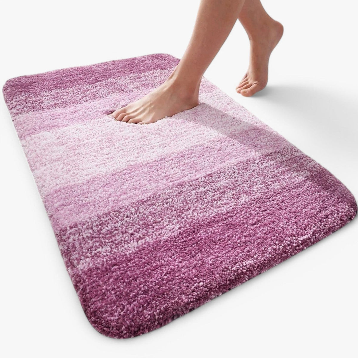 Oak & Coral | Absorbent Non-Slip Bath Mat - Soft Shaggy Bath Rug