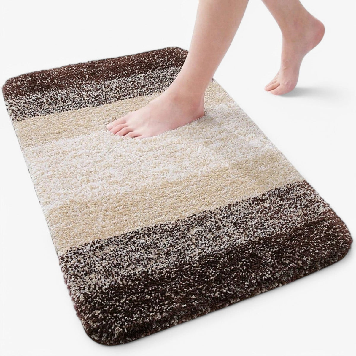Oak & Coral | Absorbent Non-Slip Bath Mat - Soft Shaggy Bath Rug