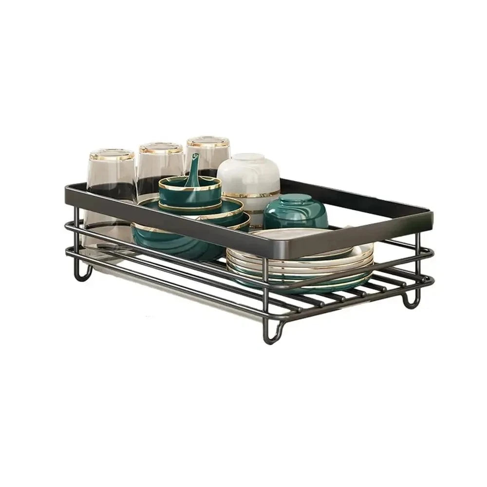 Oak & Coral | Adjustable Dish Drying Rack with Cutting Board Holder