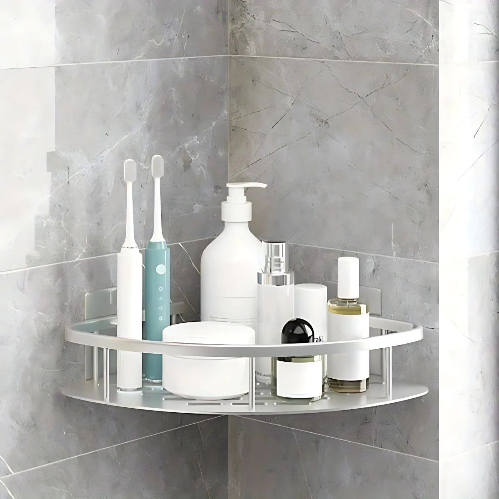 Oak & Coral | Aluma Curve Shower Shelf