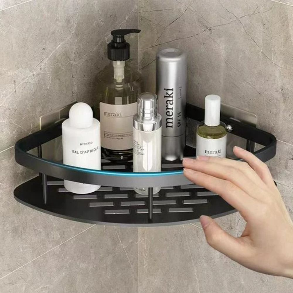Oak & Coral | Aluma Curve Shower Shelf