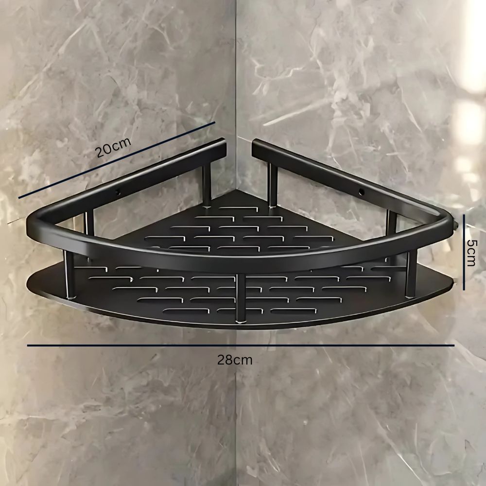 Oak & Coral | Aluma Curve Shower Shelf