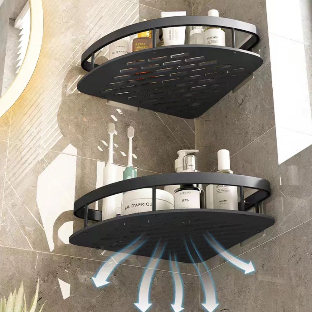 Oak & Coral | Aluma Curve Shower Shelf