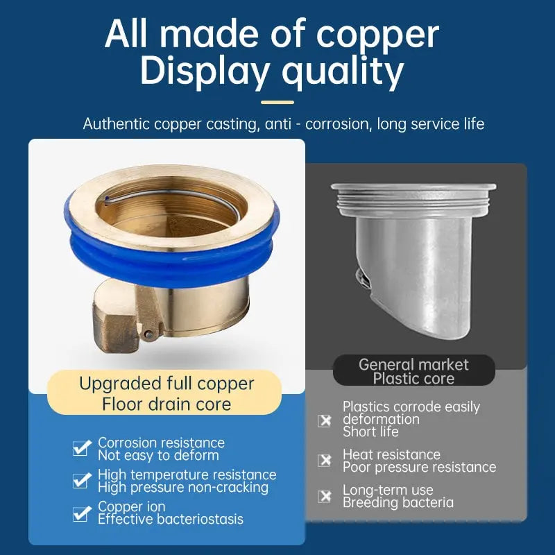 Oak & Coral | Anti-Odor Drainage Core made of Brass – Reliably Stops Drain & Pipe Odors