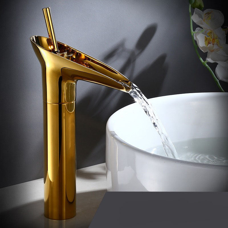 Oak & Coral | Antique Waterfall Bathroom Faucet