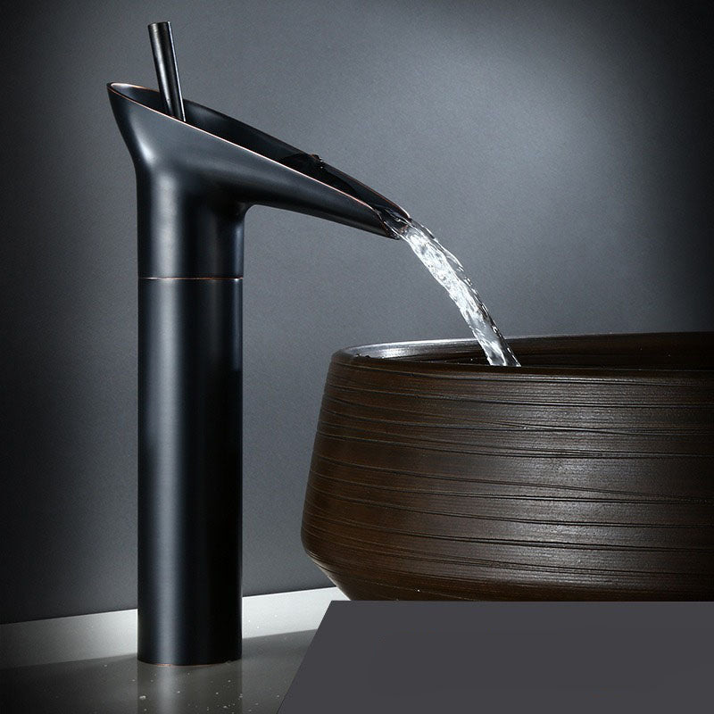 Oak & Coral | Antique Waterfall Bathroom Faucet