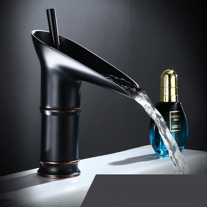 Oak & Coral | Antique Waterfall Bathroom Faucet