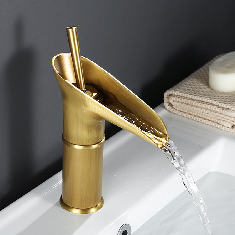 Oak & Coral | Antique Waterfall Bathroom Faucet