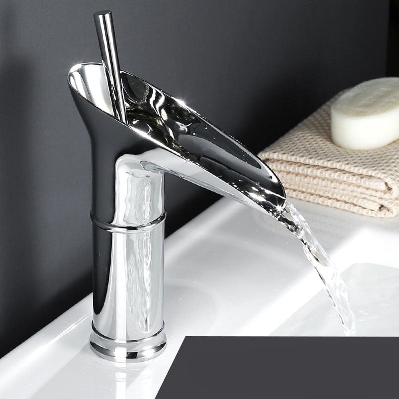 Oak & Coral | Antique Waterfall Bathroom Faucet