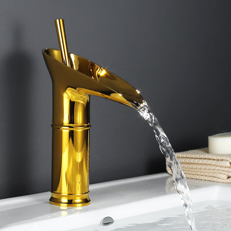 Oak & Coral | Antique Waterfall Bathroom Faucet