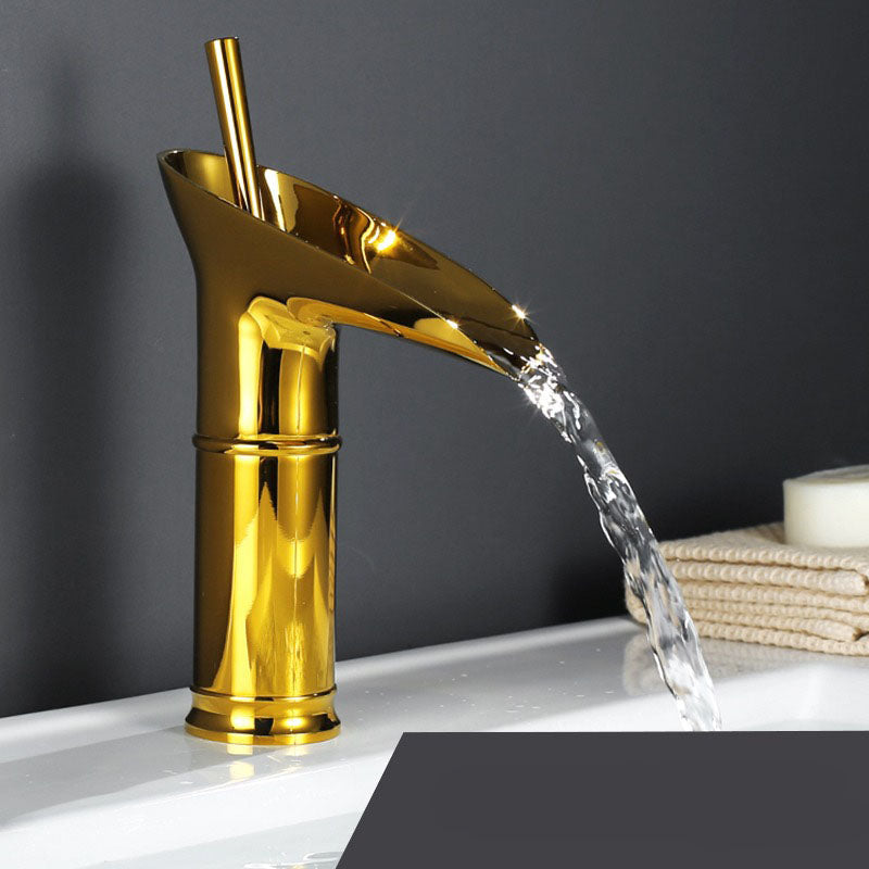 Oak & Coral | Antique Waterfall Bathroom Faucet