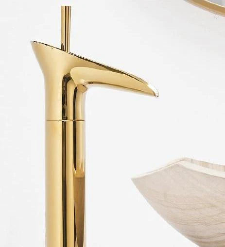Oak & Coral | Antique Waterfall Bathroom Faucet