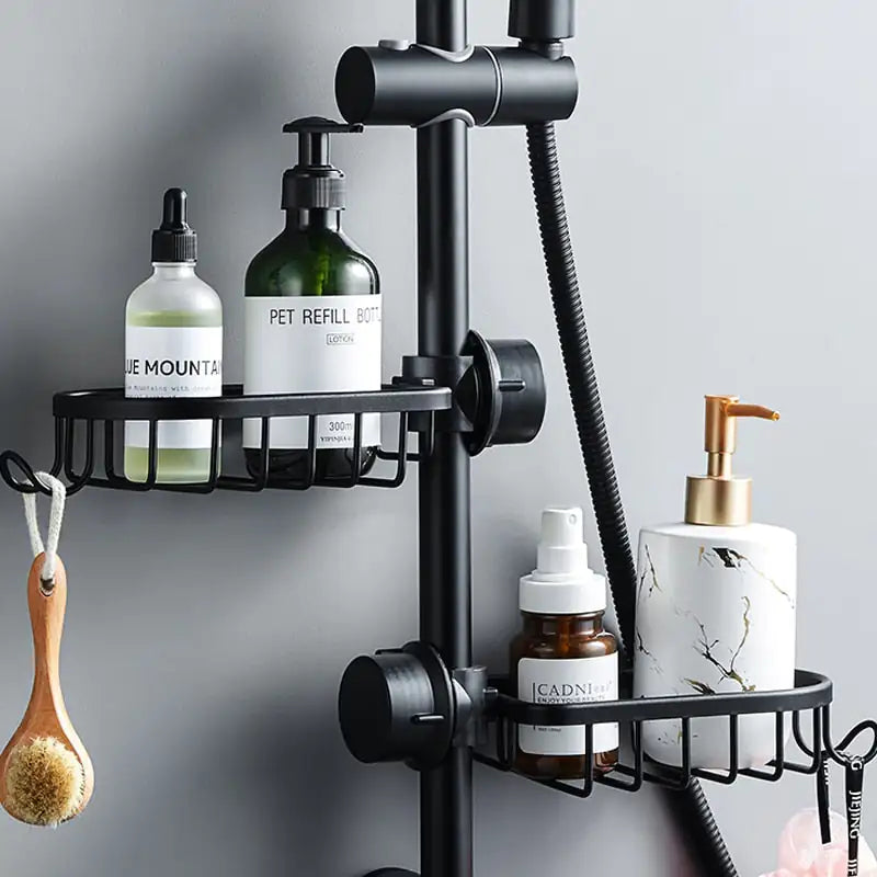 Oak & Coral | AquaGrip Shower Shelf – Practical, Rust-Free and Space-Saving