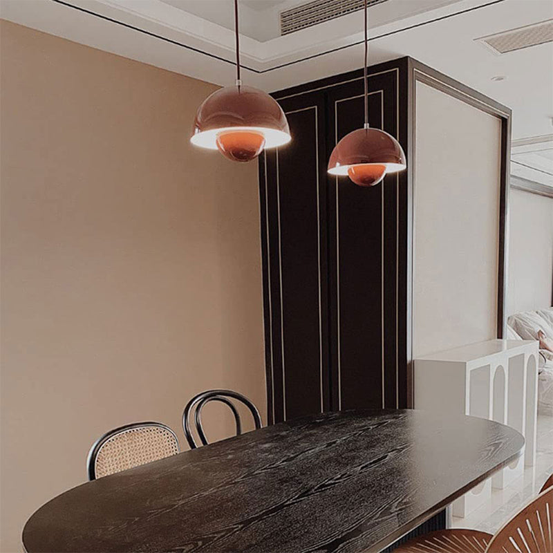 Oak & Coral | AuraLuxe LED Pendant Lamp | Modern Design | Dimmable Mood Light | Elegant Lighting for Dining Room & Living Room