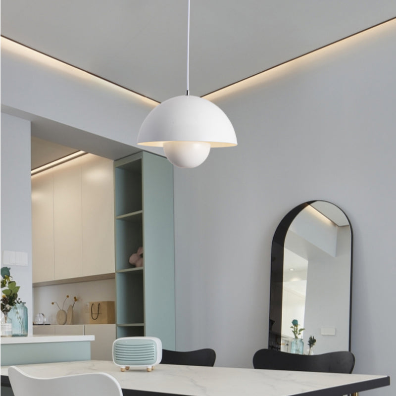 Oak & Coral | AuraLuxe LED Pendant Lamp | Modern Design | Dimmable Mood Light | Elegant Lighting for Dining Room & Living Room