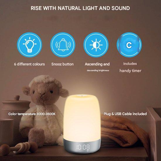 Oak & Coral | Aurora Wake-Up Light with Natural Sounds
