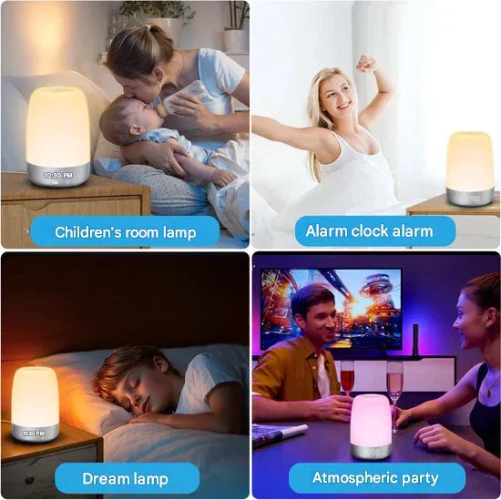 Oak & Coral | Aurora Wake-Up Light with Natural Sounds