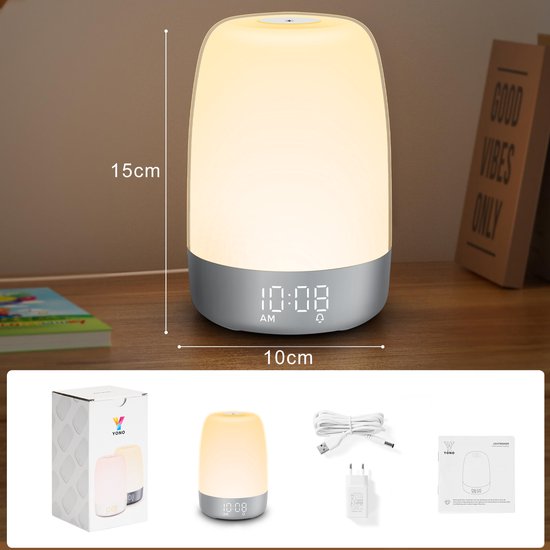 Oak & Coral | Aurora Wake-Up Light with Natural Sounds