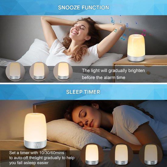 Oak & Coral | Aurora Wake-Up Light with Natural Sounds