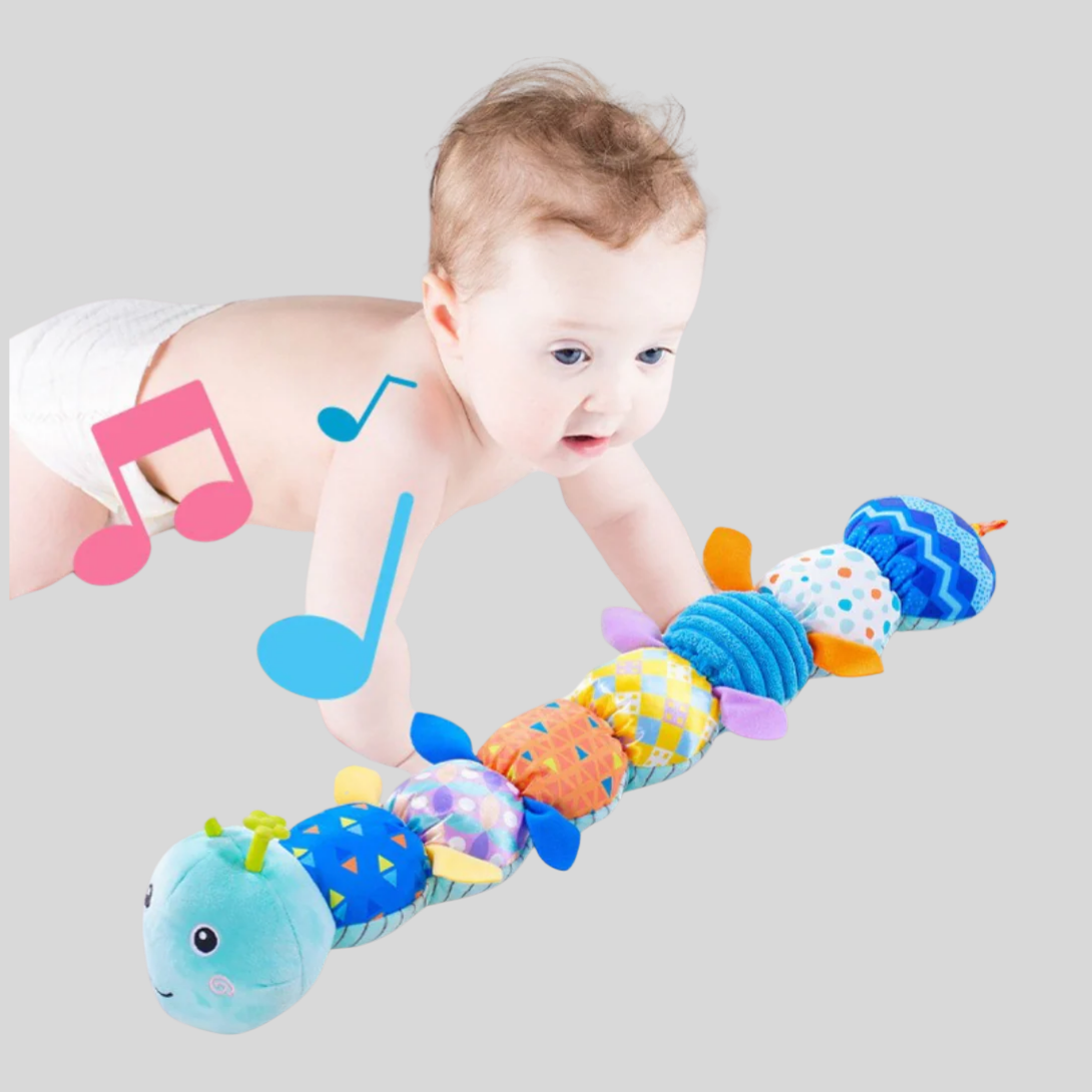 Oak & Coral | Baby Caterpillar Plush Rattle Toy