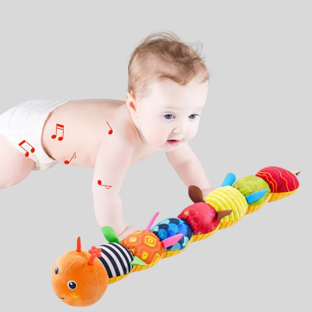 Oak & Coral | Baby Caterpillar Plush Rattle Toy