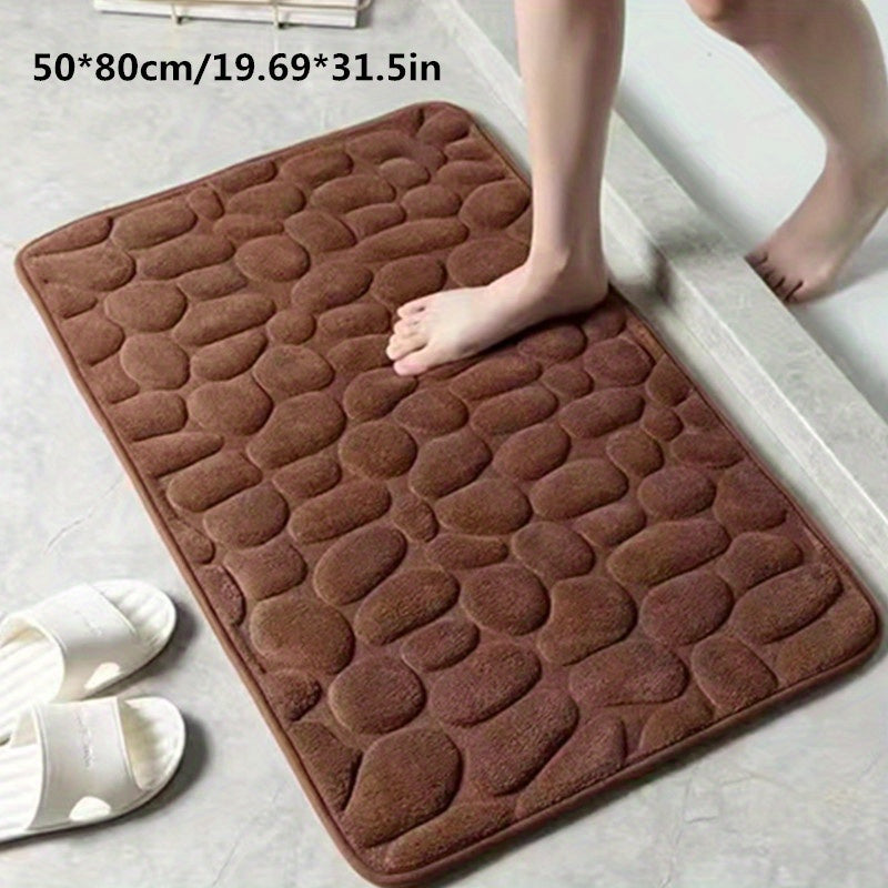 Oak & Coral | Bath Mat Non-Slip Textured Absorbent Bathroom Rug