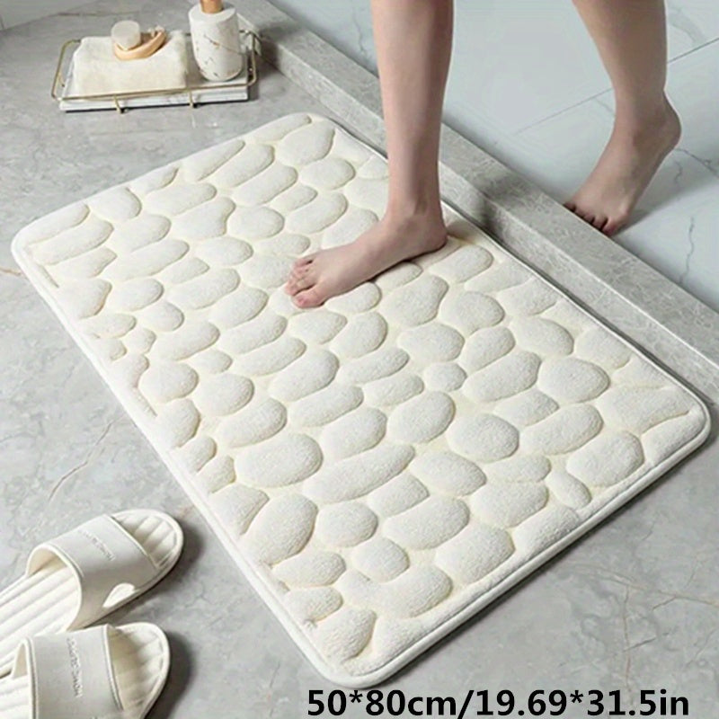 Oak & Coral | Bath Mat Non-Slip Textured Absorbent Bathroom Rug