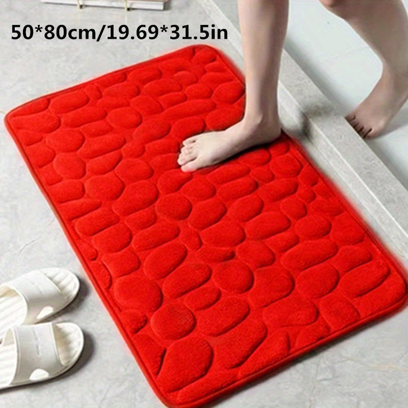 Oak & Coral | Bath Mat Non-Slip Textured Absorbent Bathroom Rug