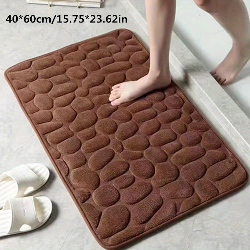 Oak & Coral | Bath Mat Non-Slip Textured Absorbent Bathroom Rug