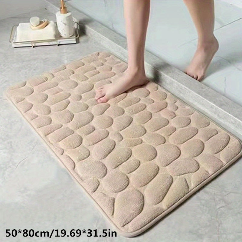 Oak & Coral | Bath Mat Non-Slip Textured Absorbent Bathroom Rug