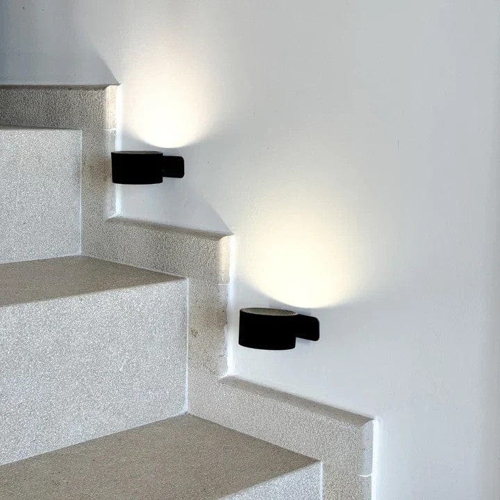 Oak & Coral | Battery Powered Wall Lamp | Rechargeable, 360° Adjustable and Wireless for Bedrooms, Hallways, and Reading Corners