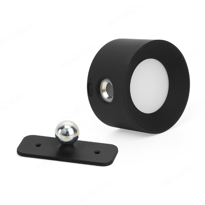 Oak & Coral | Battery Powered Wall Lamp | Rechargeable, 360° Adjustable and Wireless for Bedrooms, Hallways, and Reading Corners