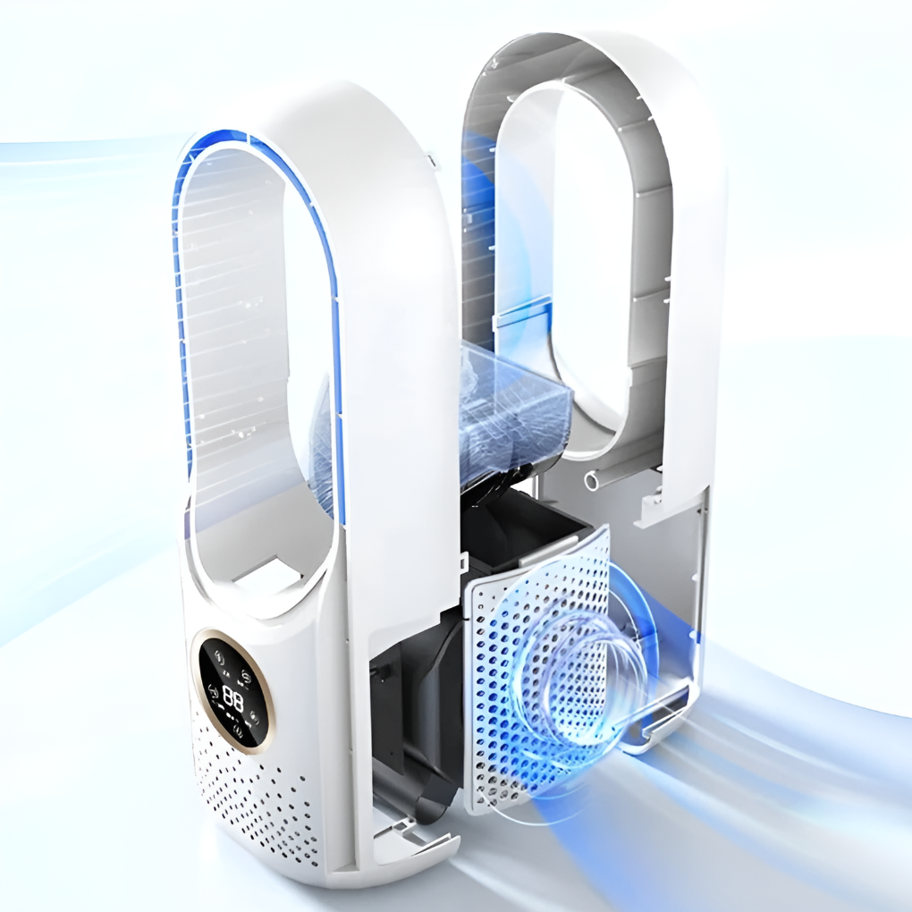 Oak & Coral | Bladeless Portable Air Cooler for Home & Office