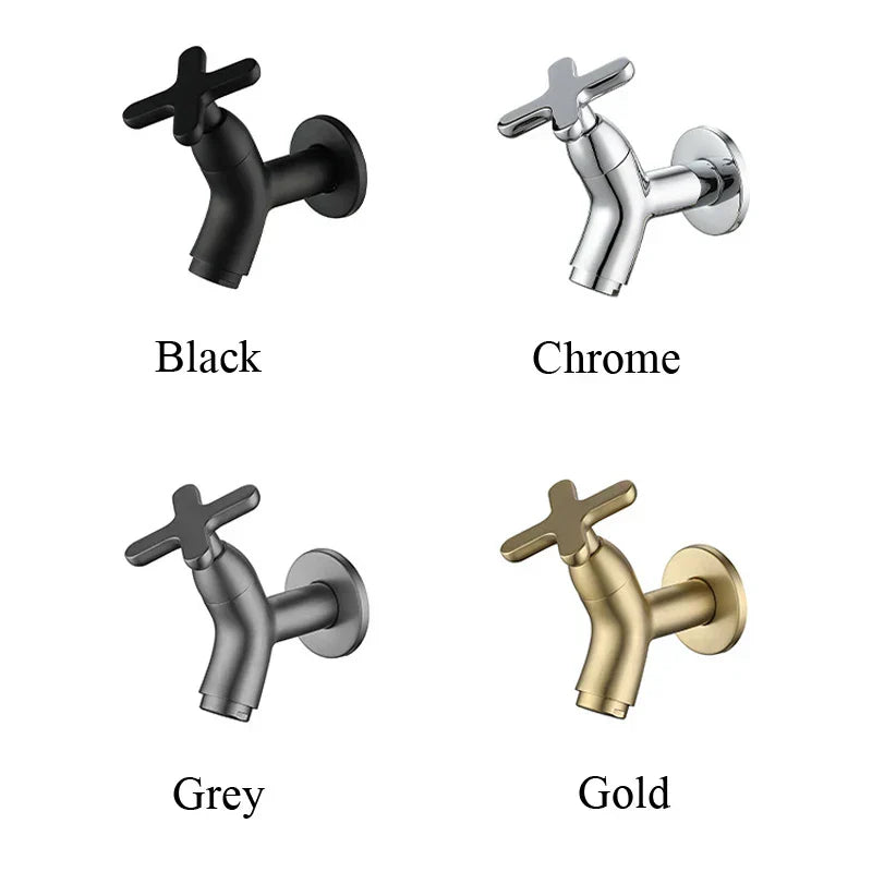 Oak & Coral | BrassFlow – Wall-Mounted Cold Water Tap in Solid Brass