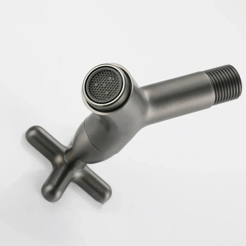 Oak & Coral | BrassFlow – Wall-Mounted Cold Water Tap in Solid Brass