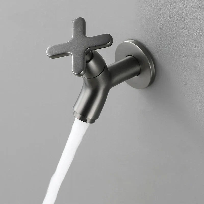 Oak & Coral | BrassFlow – Wall-Mounted Cold Water Tap in Solid Brass