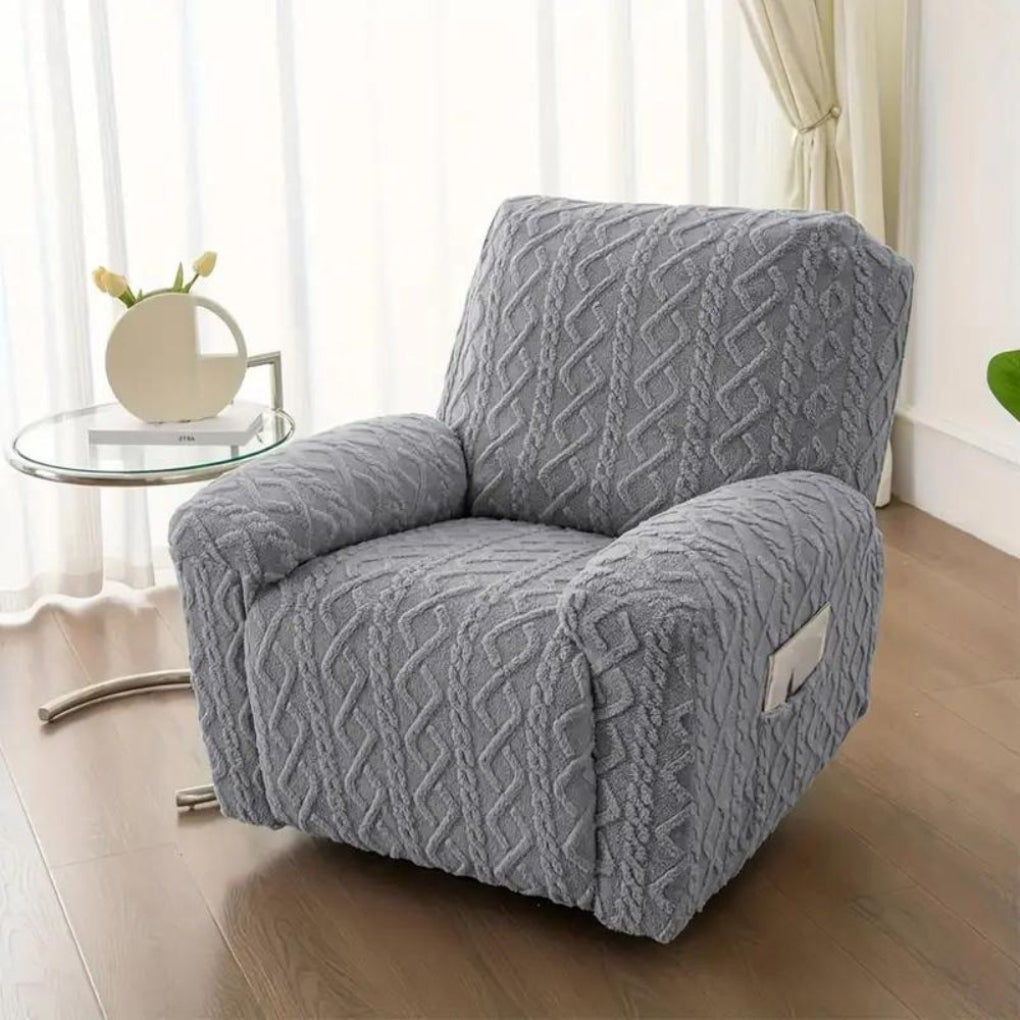 Oak & Coral | Cable Knit Recliner Sofa Cover